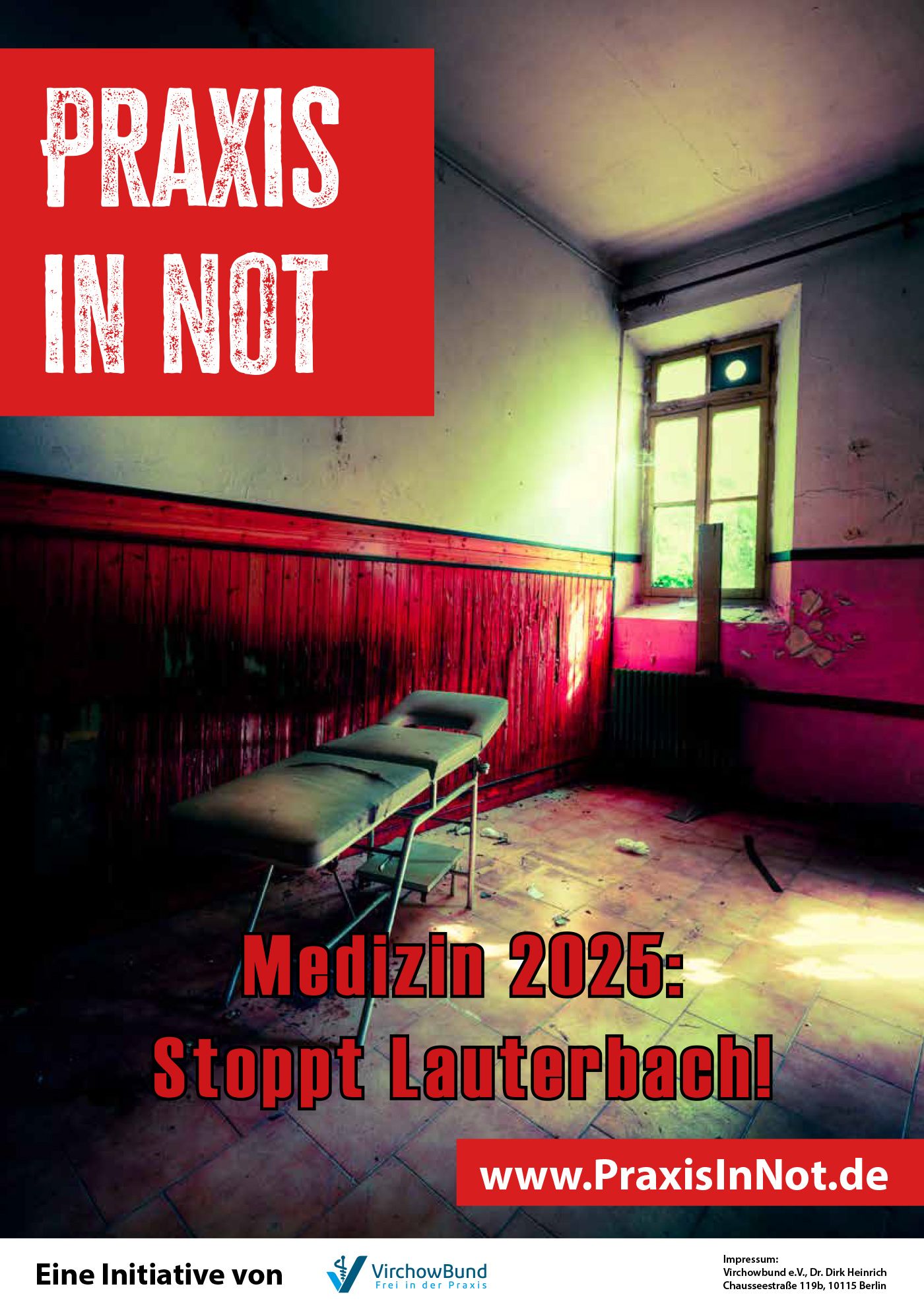 Die Kampagne „Praxis in Not“ protestiert gegen die aktuelle Gesundheitspolitik
